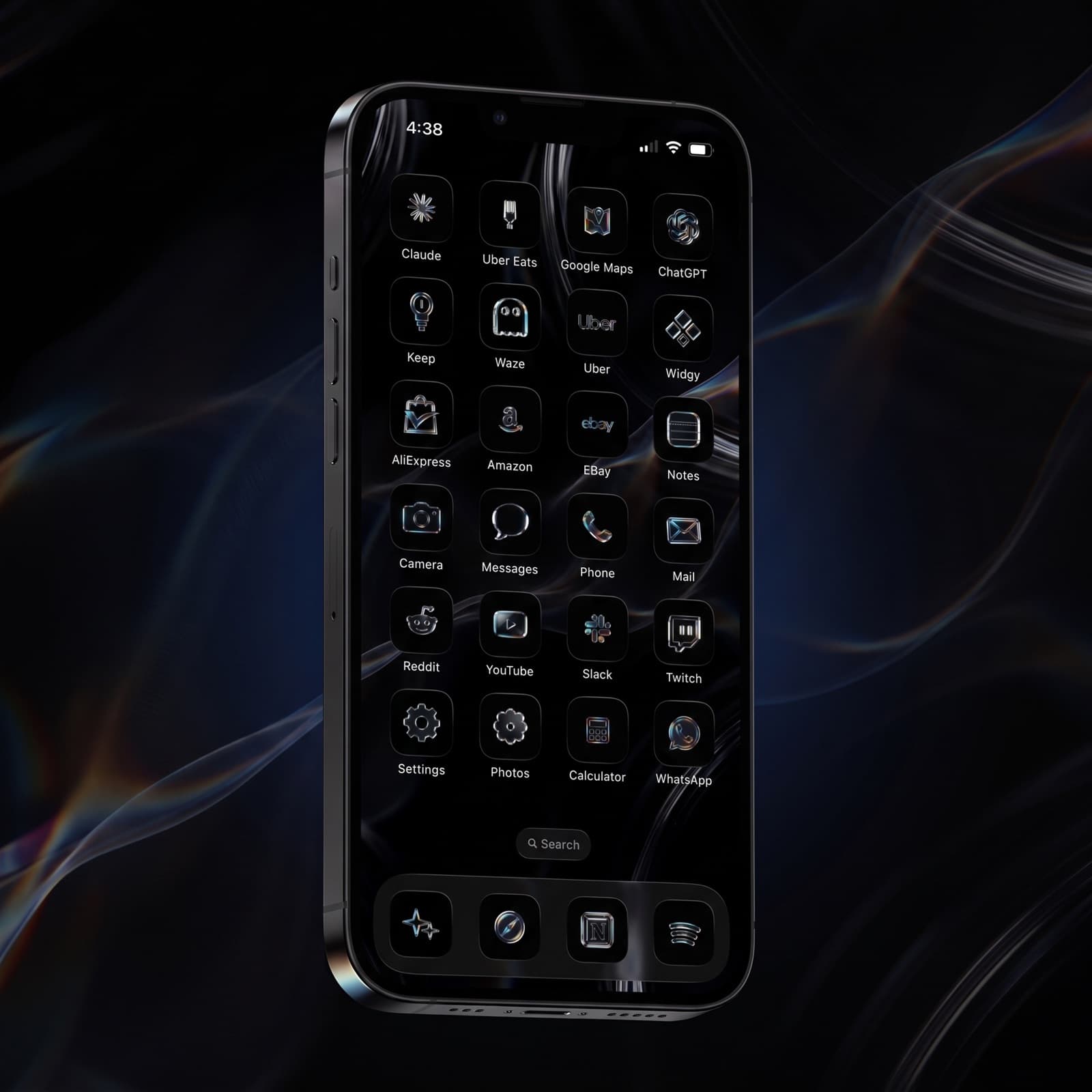Dense grid of Dark Prism icons