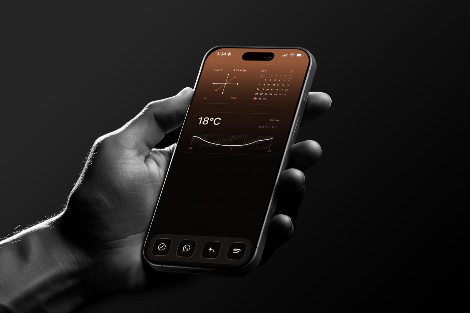 Ember on an iPhone held in hand