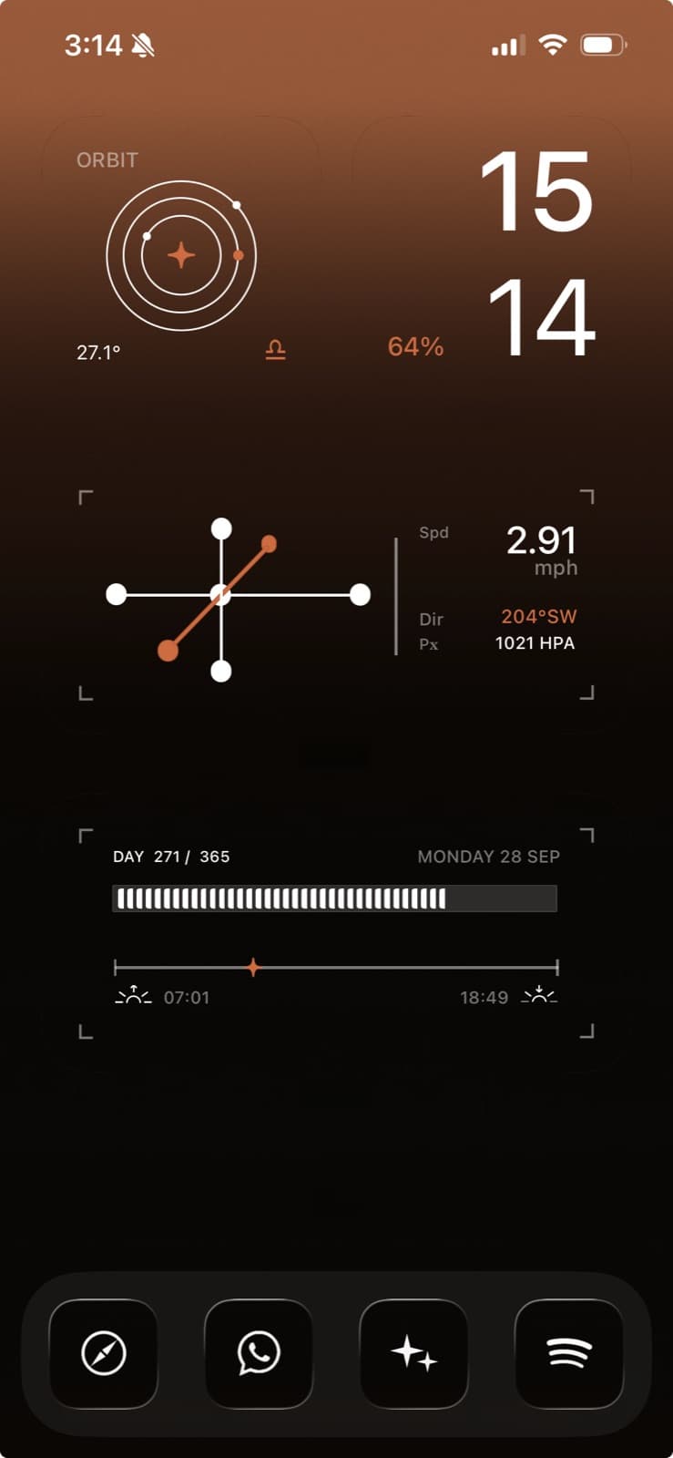 Ember home screen