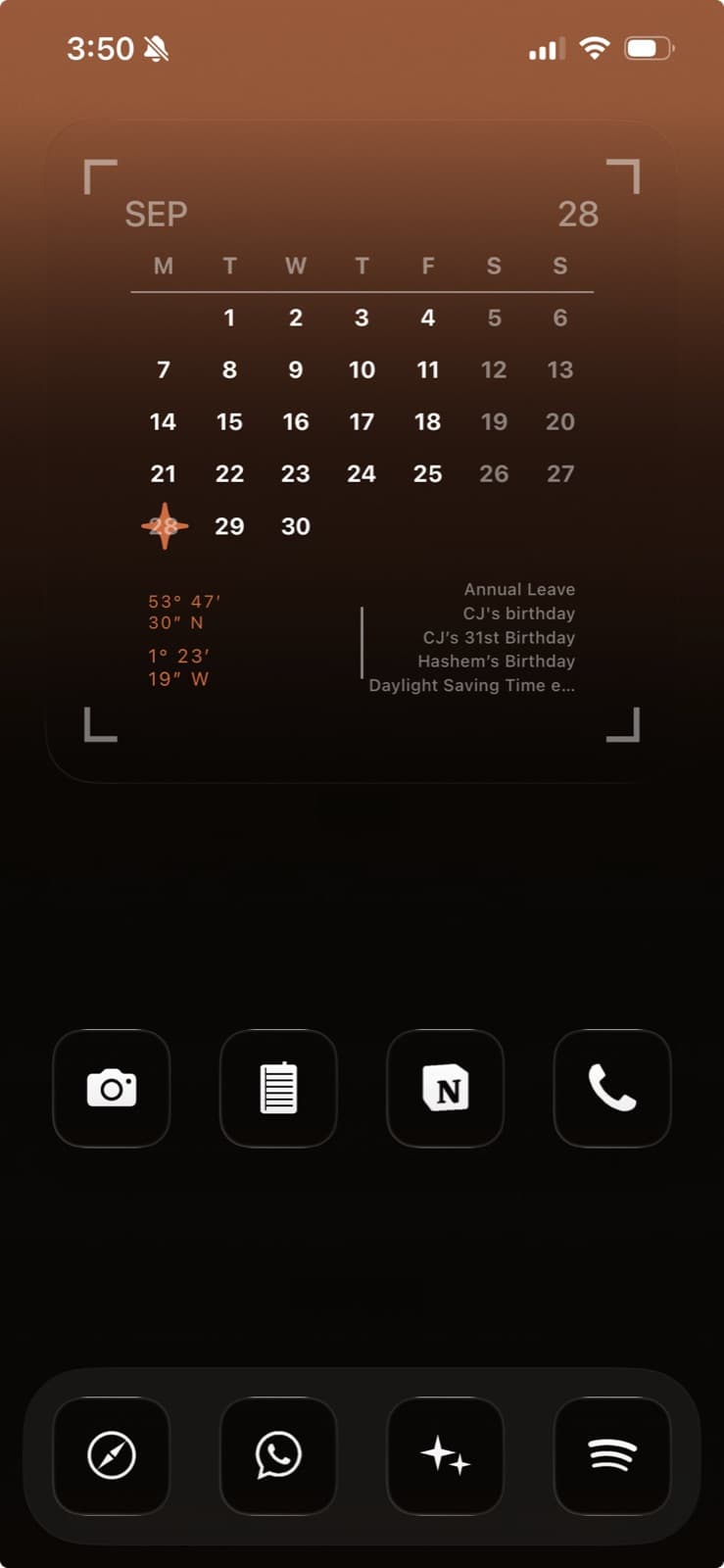 Ember calendar and weather widgets